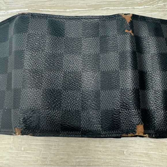 Louis Vuitton Trifold Damien Graphite Mens Wallet Black Grey N63096 - Picture 6 of 14